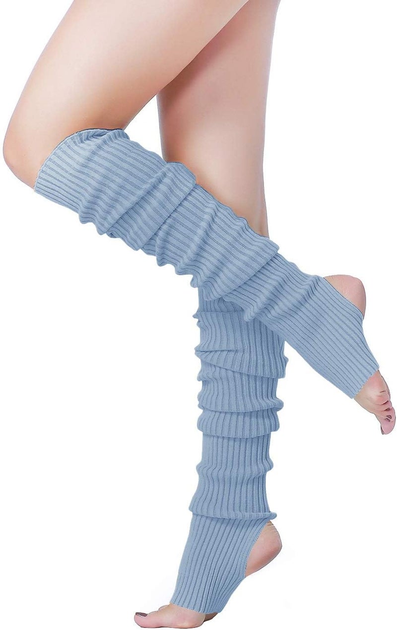 v28 Long Leg Warmer, Women’s Men 80s Party Ribbed Knit Dance Sports - Image 1